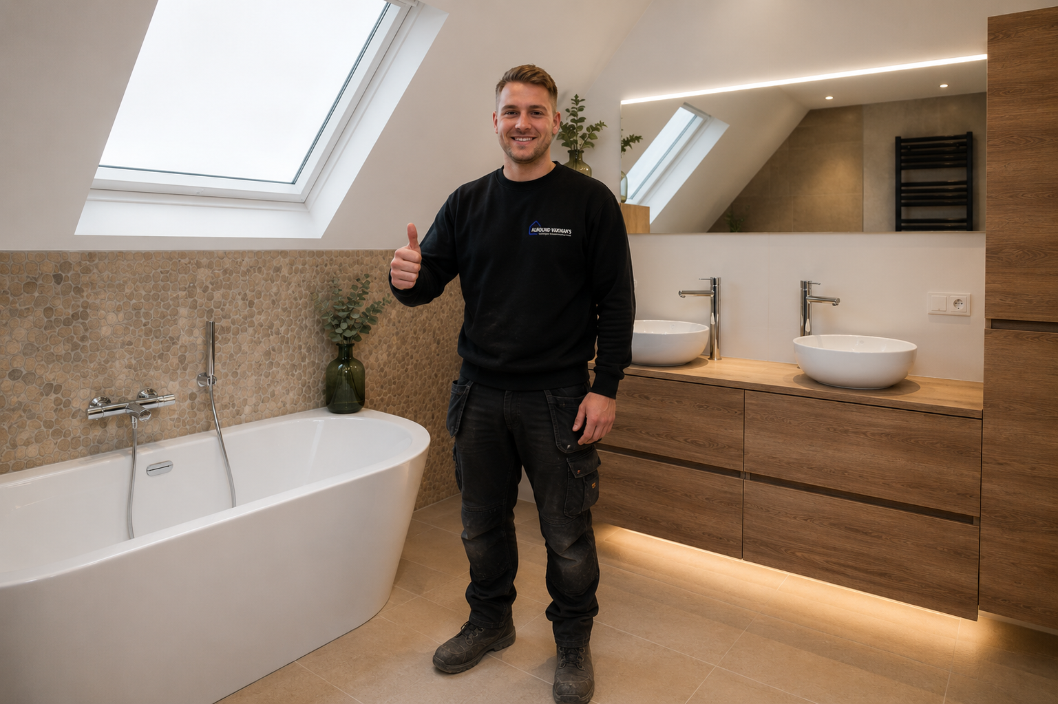 Luxe badkamer volledig opgeleverd